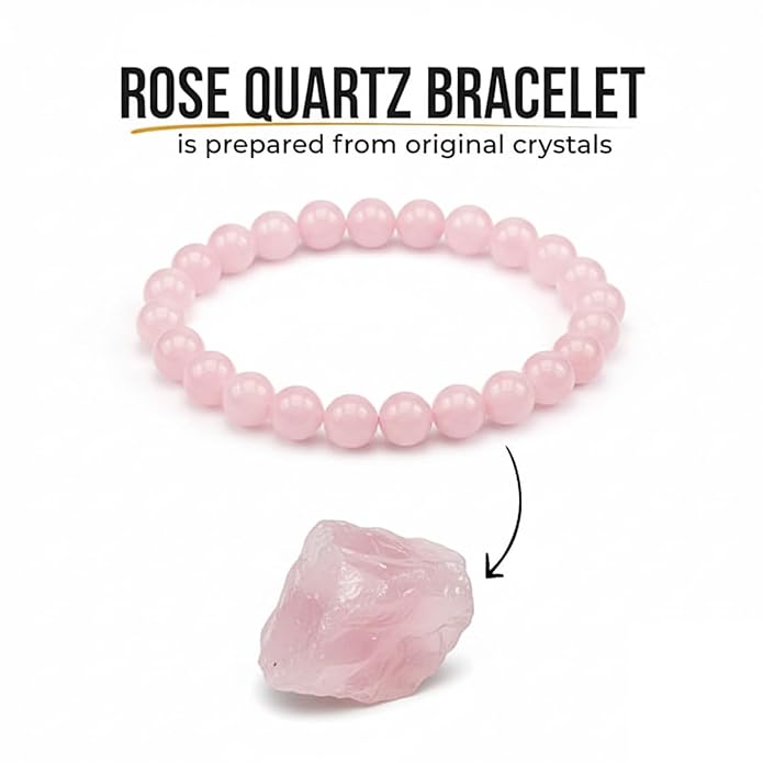 Couple Crystal Jewellery Gift Set – Rose Quartz, Pyrite & Selenite – Good Habiitss
