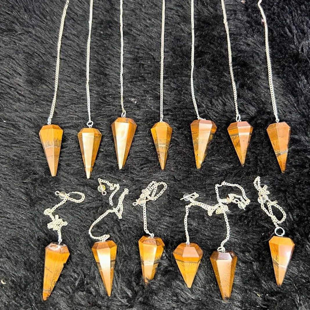 6 Pcs Mixed Natural Crystal Pendulum Set – Assorted Healing Stones for Reiki, Dowsing & Energy Work - GOOD HABITSS