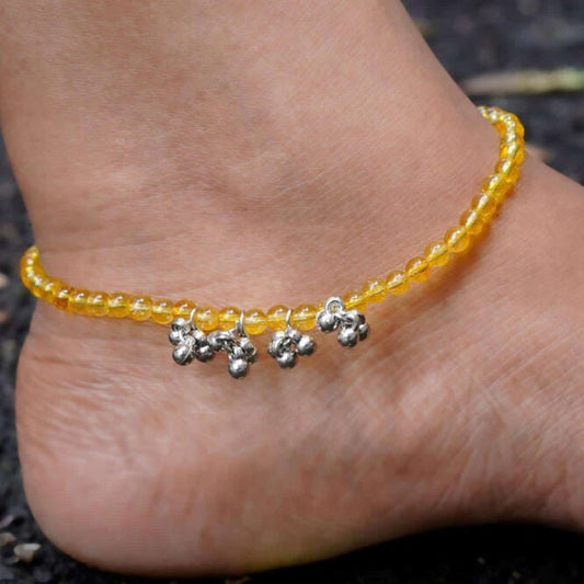 Citrine Anklet - GOOD HABITSS