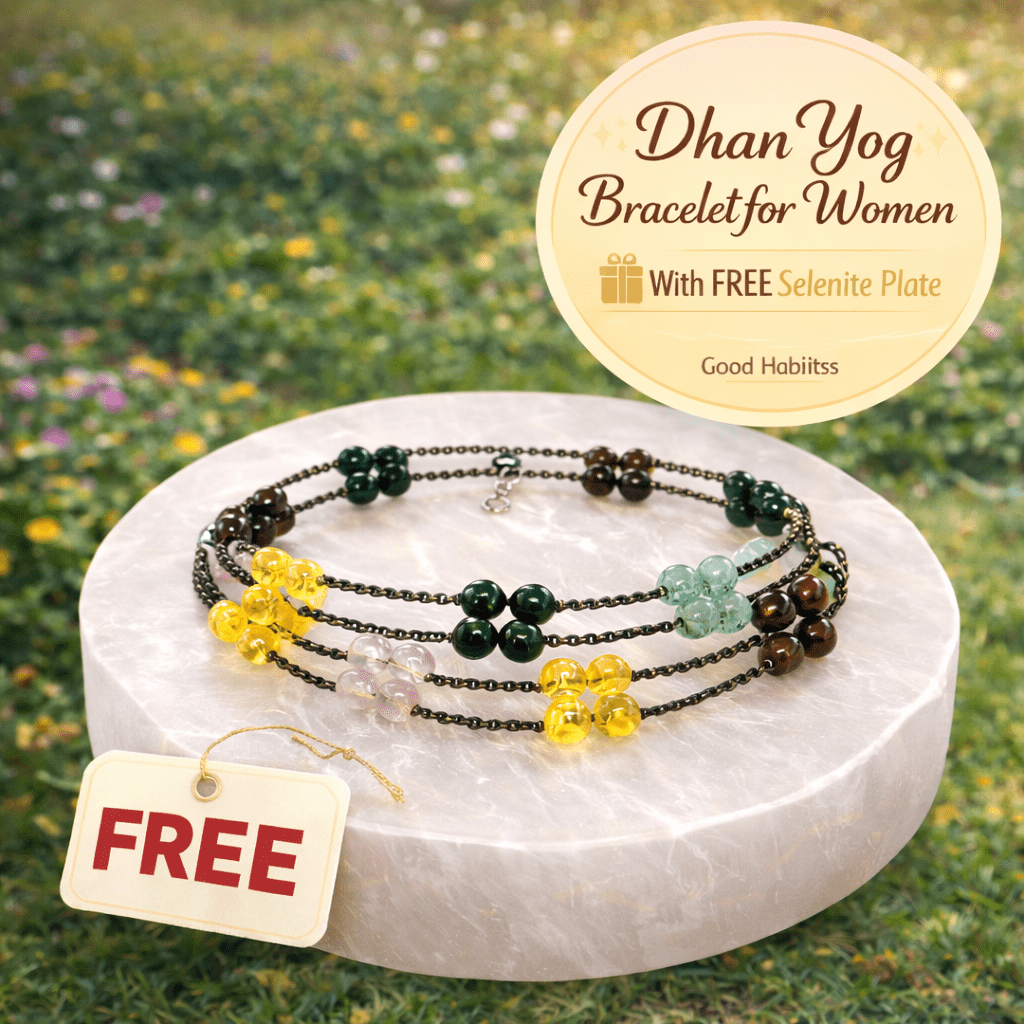 Dhan Yog Bracelet for Women + FREE Selenite Plate - GOOD HABITSS