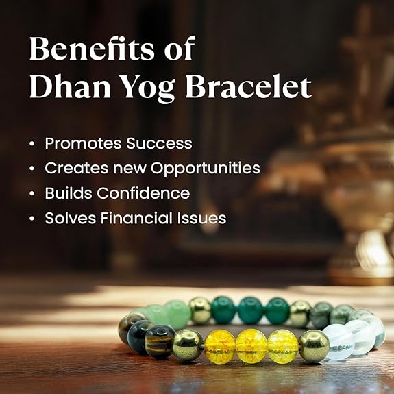 Dhan Yog Bracelet I FREE Selenite Charging Plate I Certificate of Authenticity - GOOD HABITSS