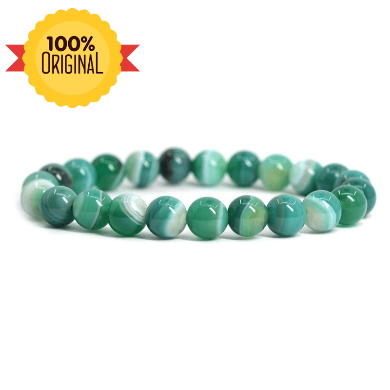 Green Banded Agate Bracelet - GOOD HABITSS