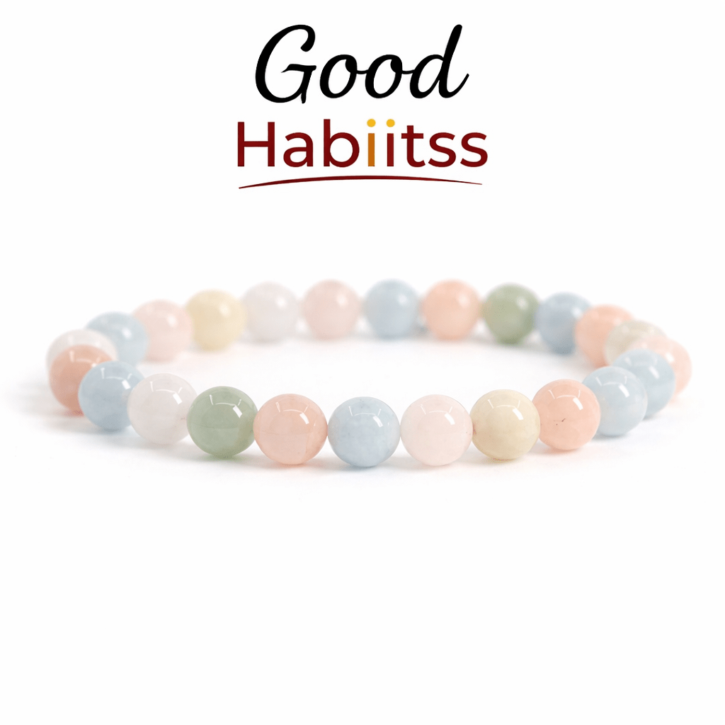 Morganite Beryl Aqua Bracelet - GOOD HABITSS
