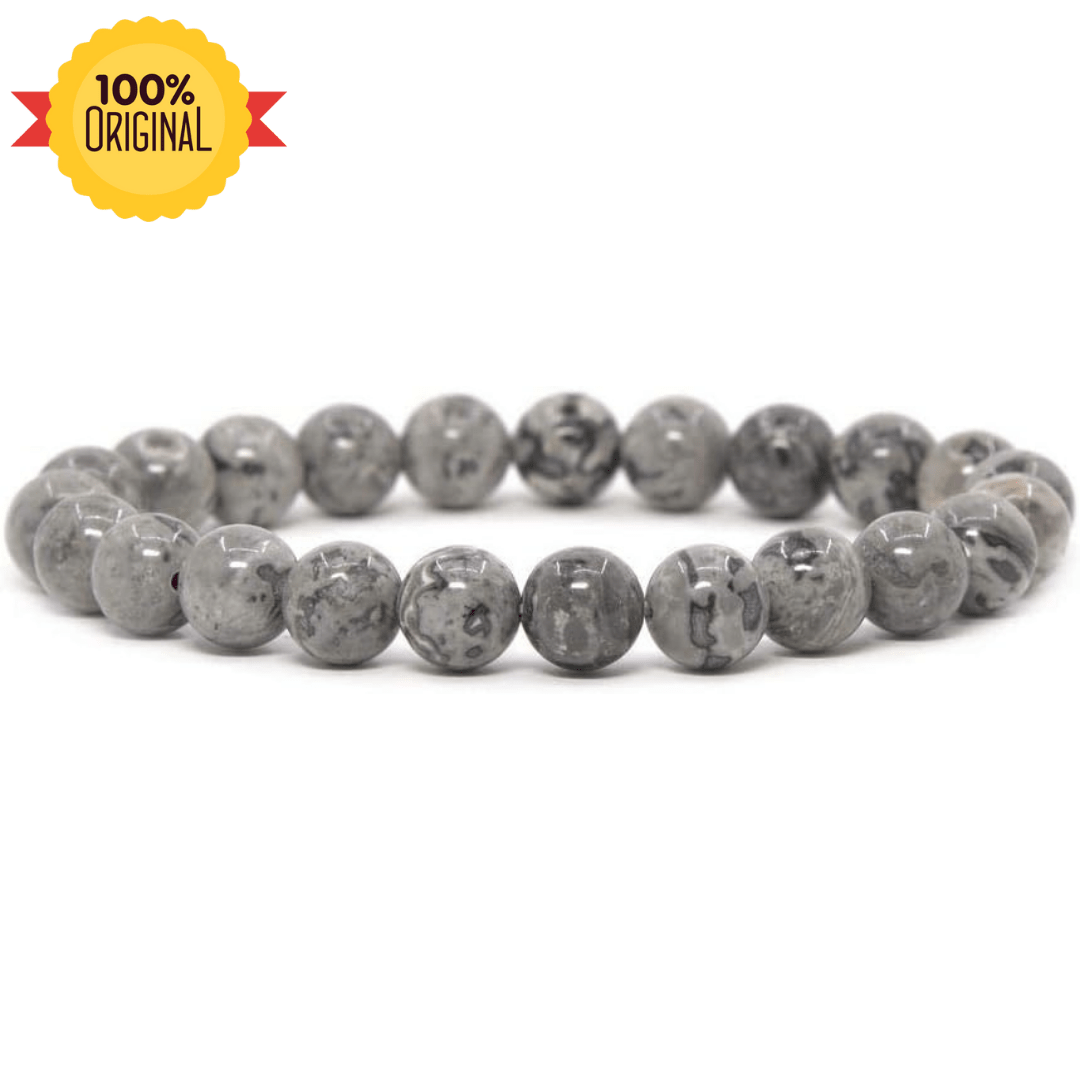Natural Grey Jasper Bracelet - GOOD HABITSS