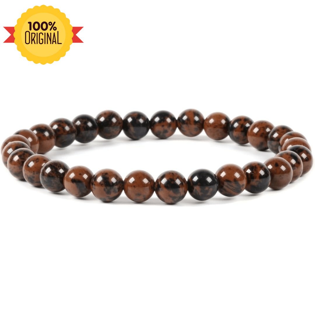 Natural Mahogany Obsidian Bracelet - GOOD HABITSS