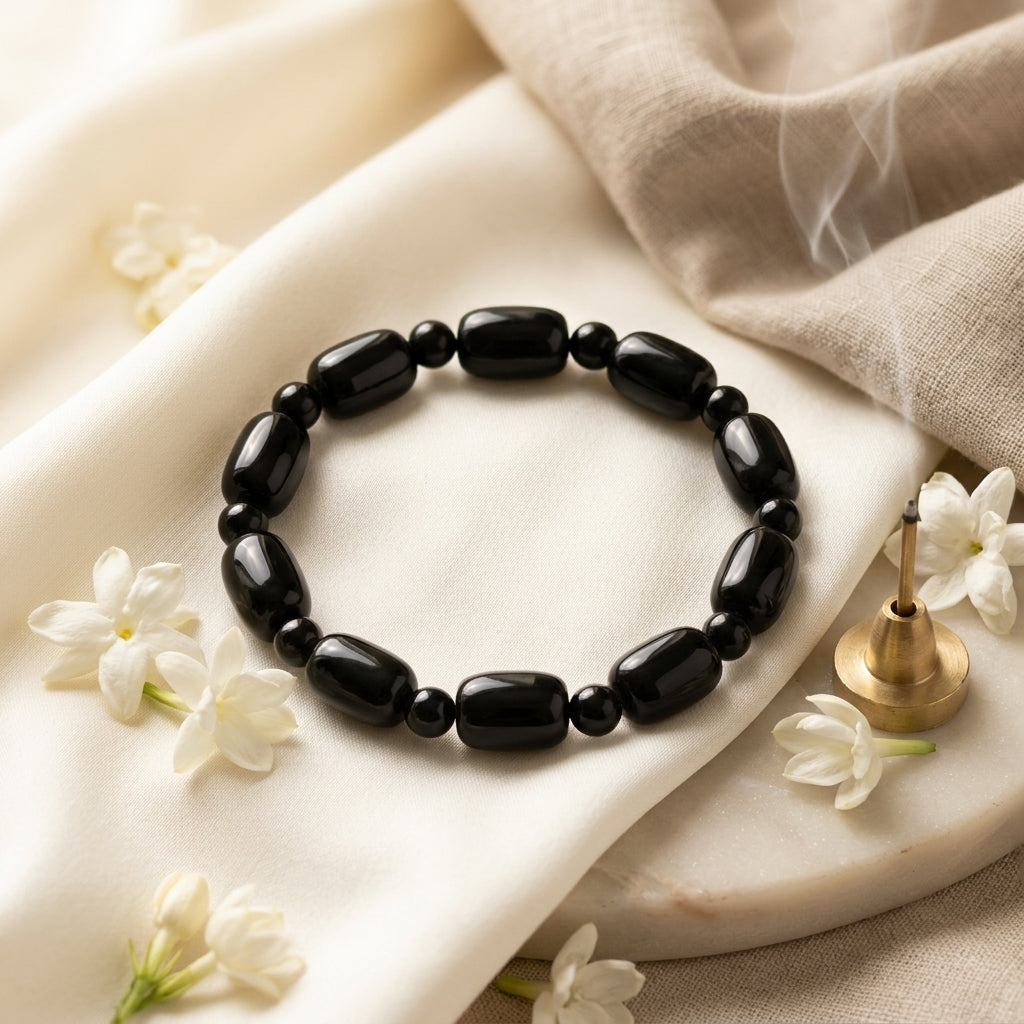 Black Tourmaline Oval Shape Bracelet