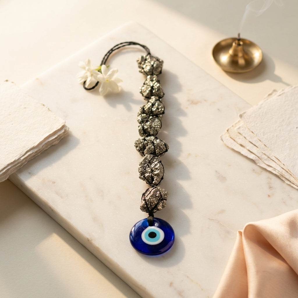Pyrite Evil Eye Protection Hanging