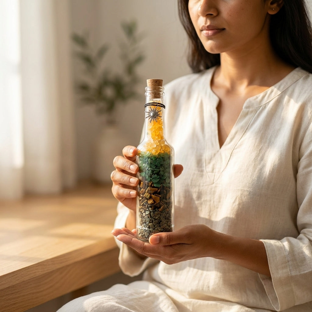 Money Magnet Crystal Energy Bottle