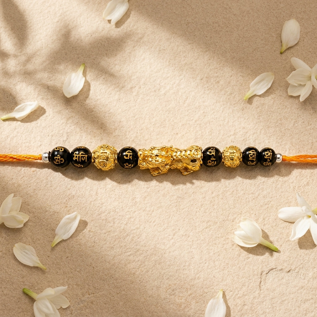 Om Mani Pixiu Rakhi – Traditional Symbol Raksha Bandhan Gift – Good Habiitss