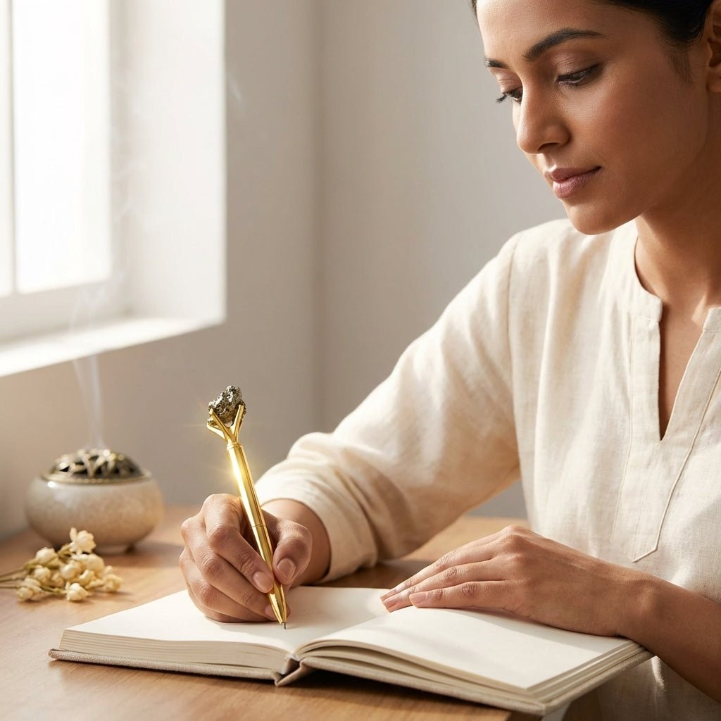 Pyrite Crystal Energy Pen - GOOD HABITSS