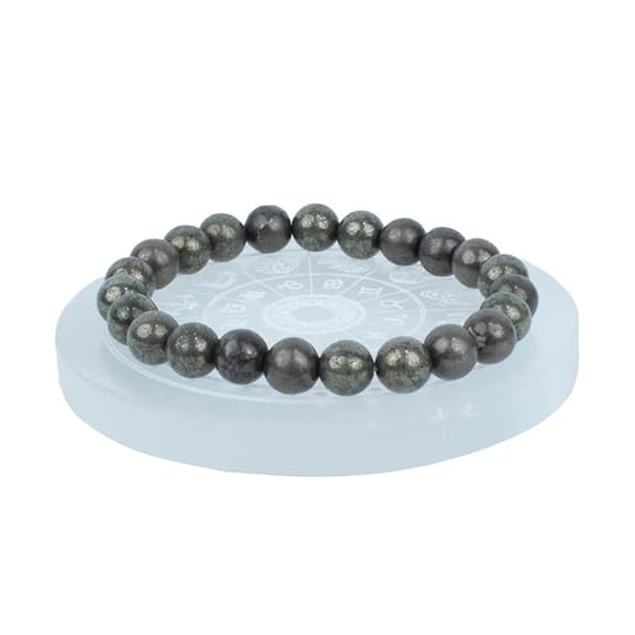 Raw Pyrite Bracelet with Selenite Plate Combo - GOOD HABITSS