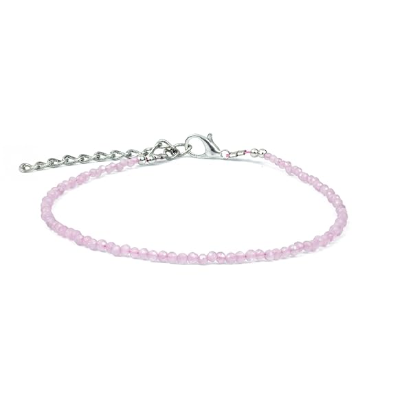 Rose Quartz Anklet - GOOD HABITSS