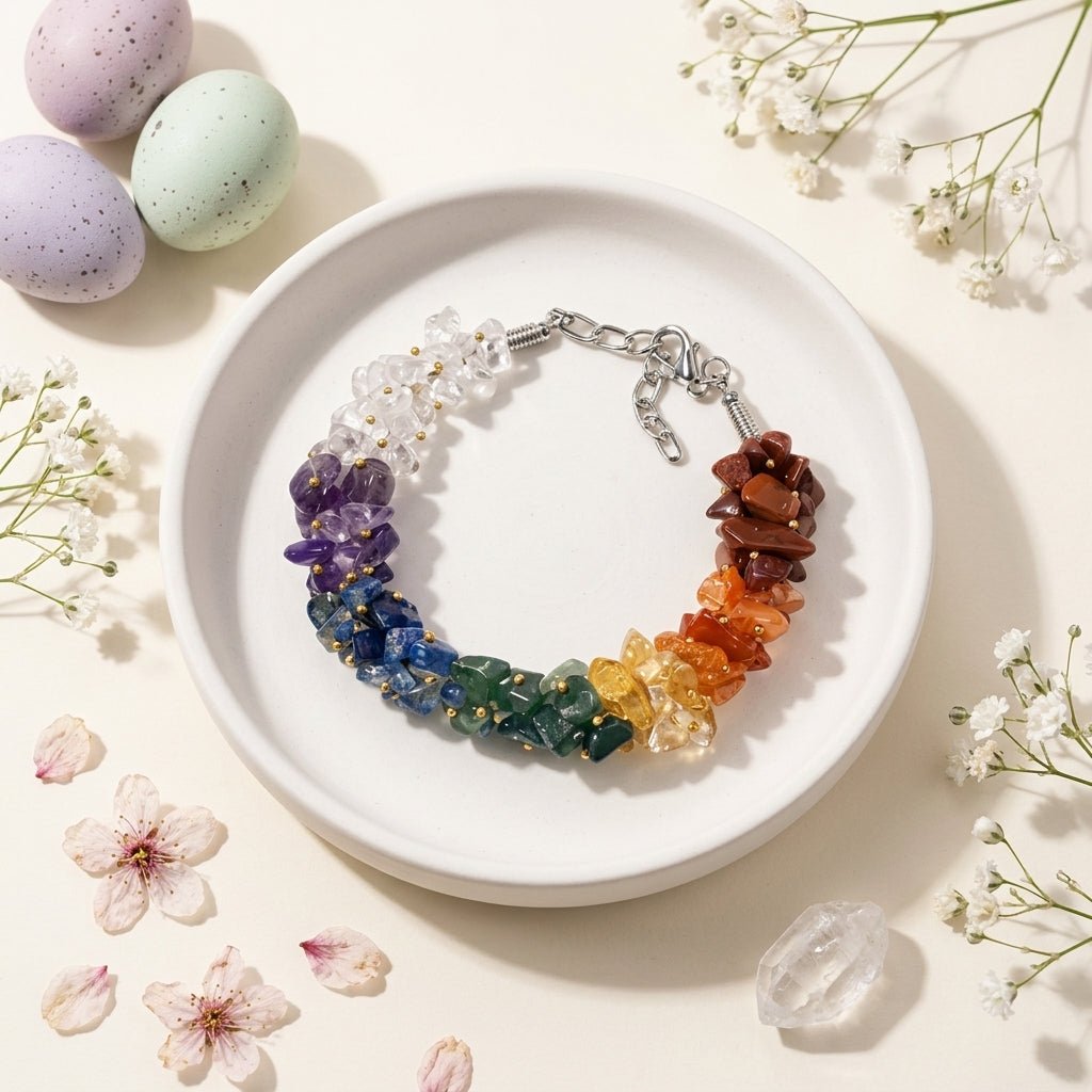 Seven Chakra Chips Bracelet - GOOD HABITSS