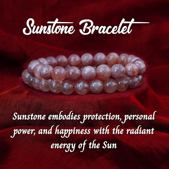 Sunstone Healing Bracelet (8 MM) - GOOD HABITSS
