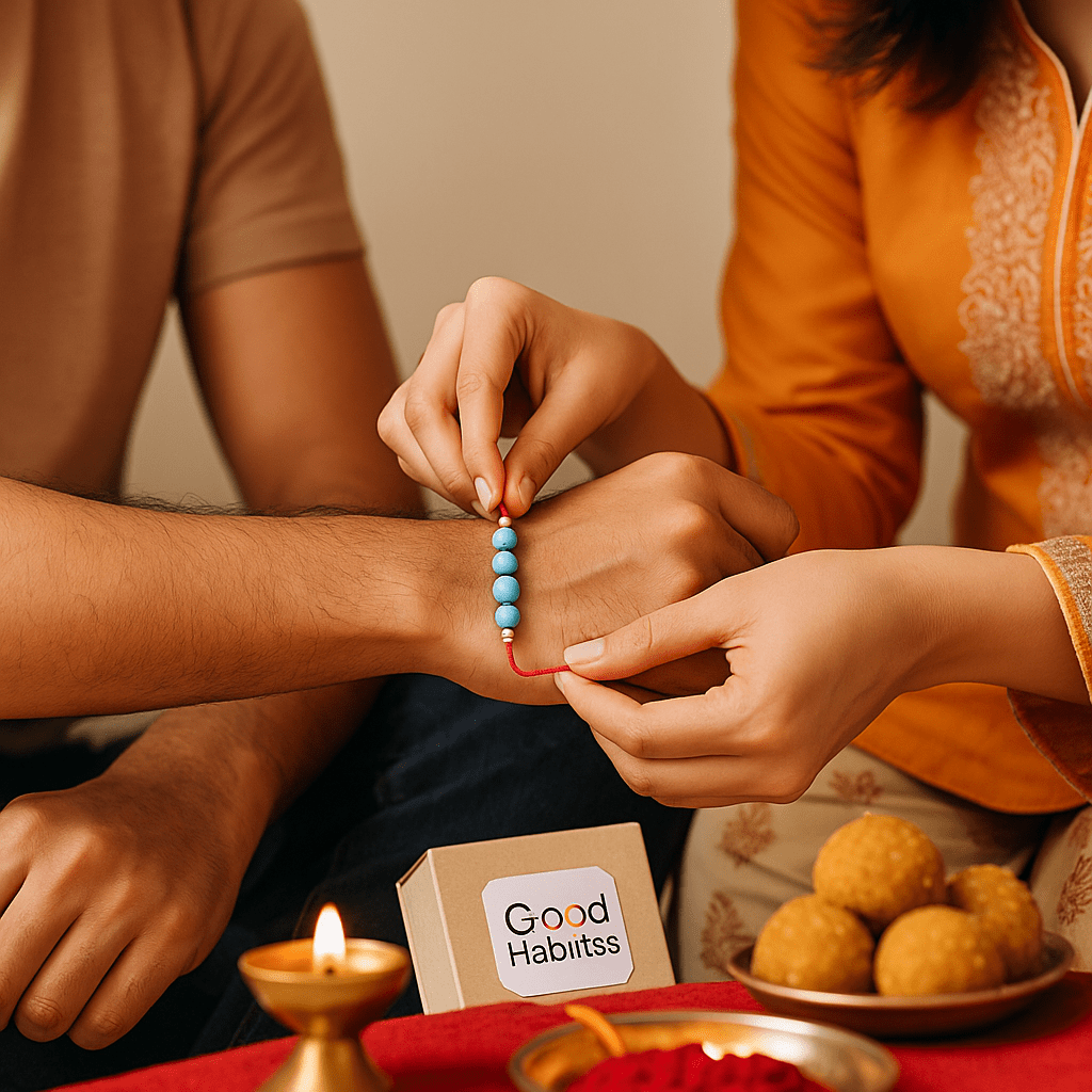 Turquoise Healing Rakhi - GOOD HABITSS