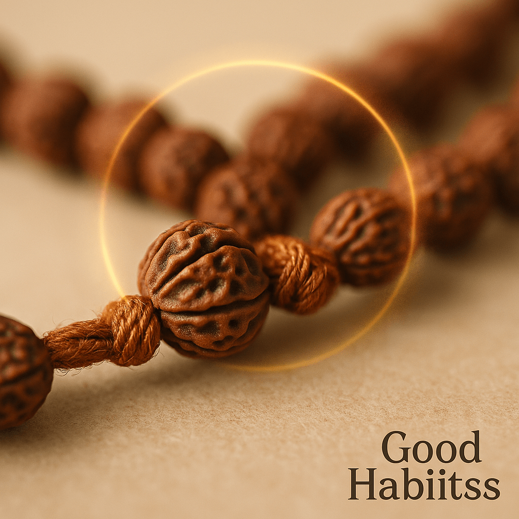 5 Mukhi Rudraksha indonesian Mala (54 Beads) - GOOD HABITSS