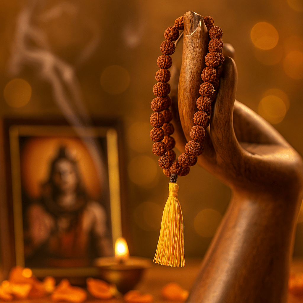 5 Mukhi Rudraksha indonesian Mala (54 Beads) - GOOD HABITSS