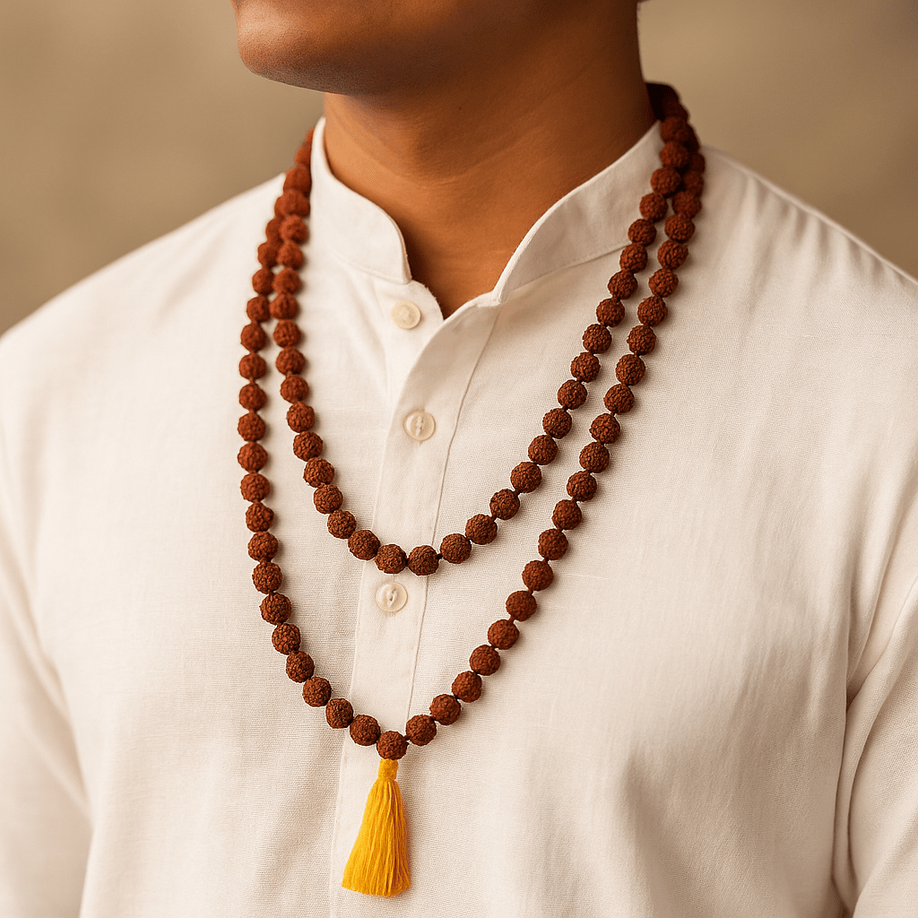 5 Mukhi Rudraksha indonesian Mala (54 Beads) - GOOD HABITSS