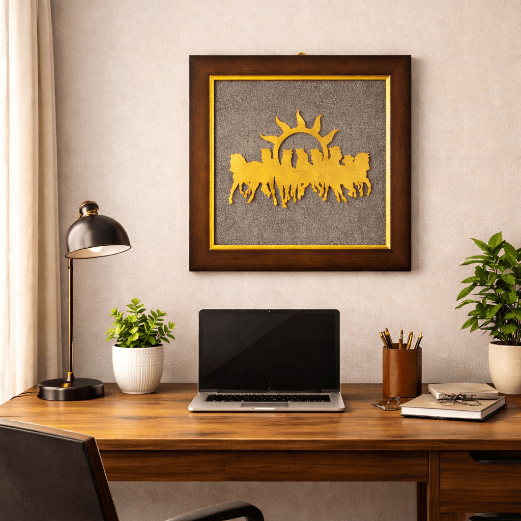 7 Horses Pyrite Frame (7x7) - GOOD HABITSS
