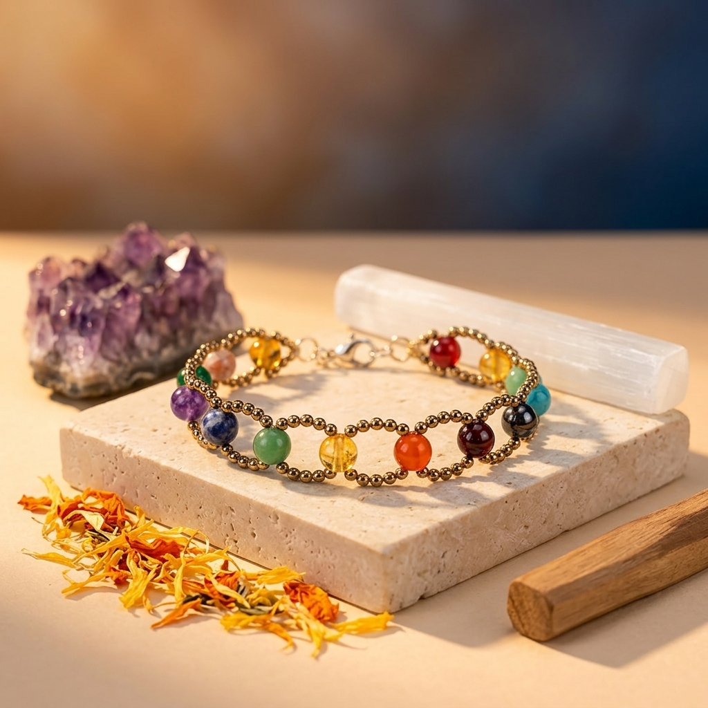 Dhan Yog Crystal Bracelet – 6mm Natural Gemstone Jewellery – Good Habiitss