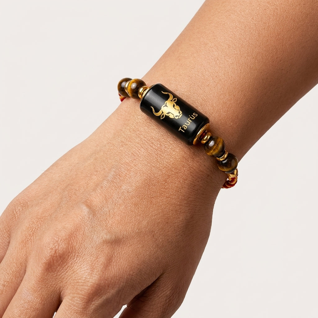 Taurus Rashi Rakhi | Tiger Eye