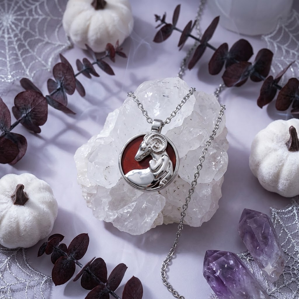Virgo Zodiac Necklace – Red Jasper Crystal-Inspired Jewellery – Good Habiitss
