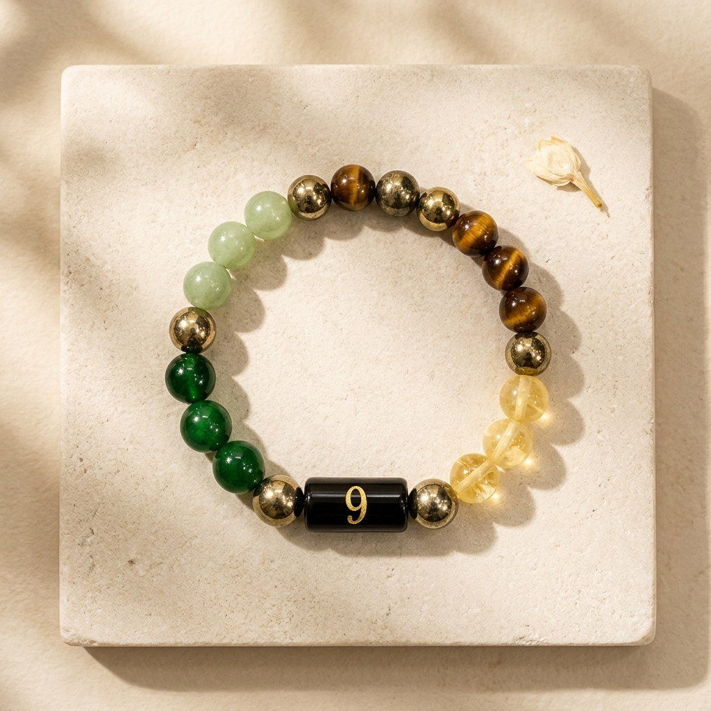 Mulank 9 Bracelet – Natural Crystal Numerology Jewellery – Good Habiitss