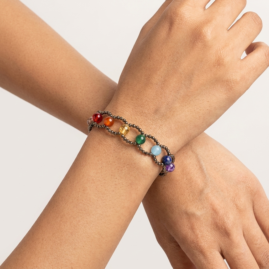 Dhan Yog Crystal Bracelet – 6mm Natural Gemstone Jewellery – Good Habiitss