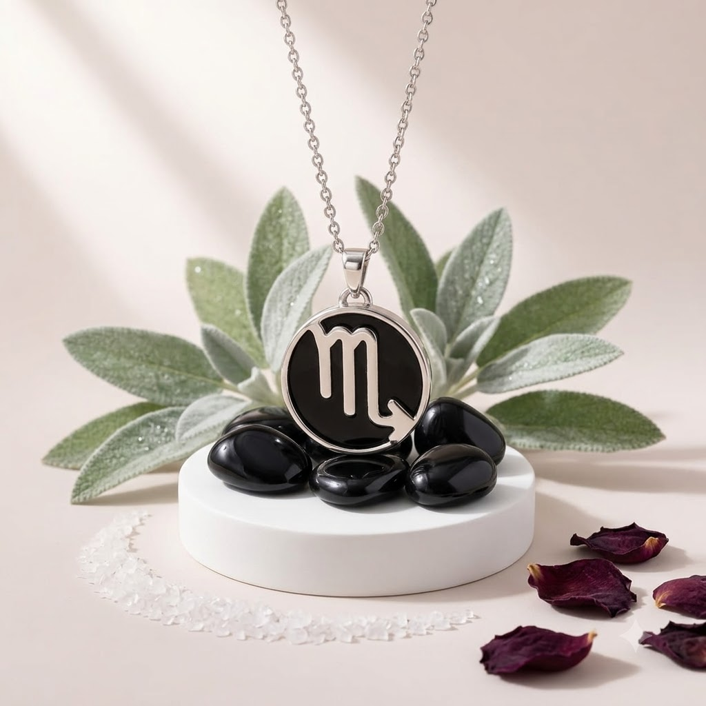Scorpio Zodiac Pendant – Crystal-Inspired Necklace – Good Habiitss