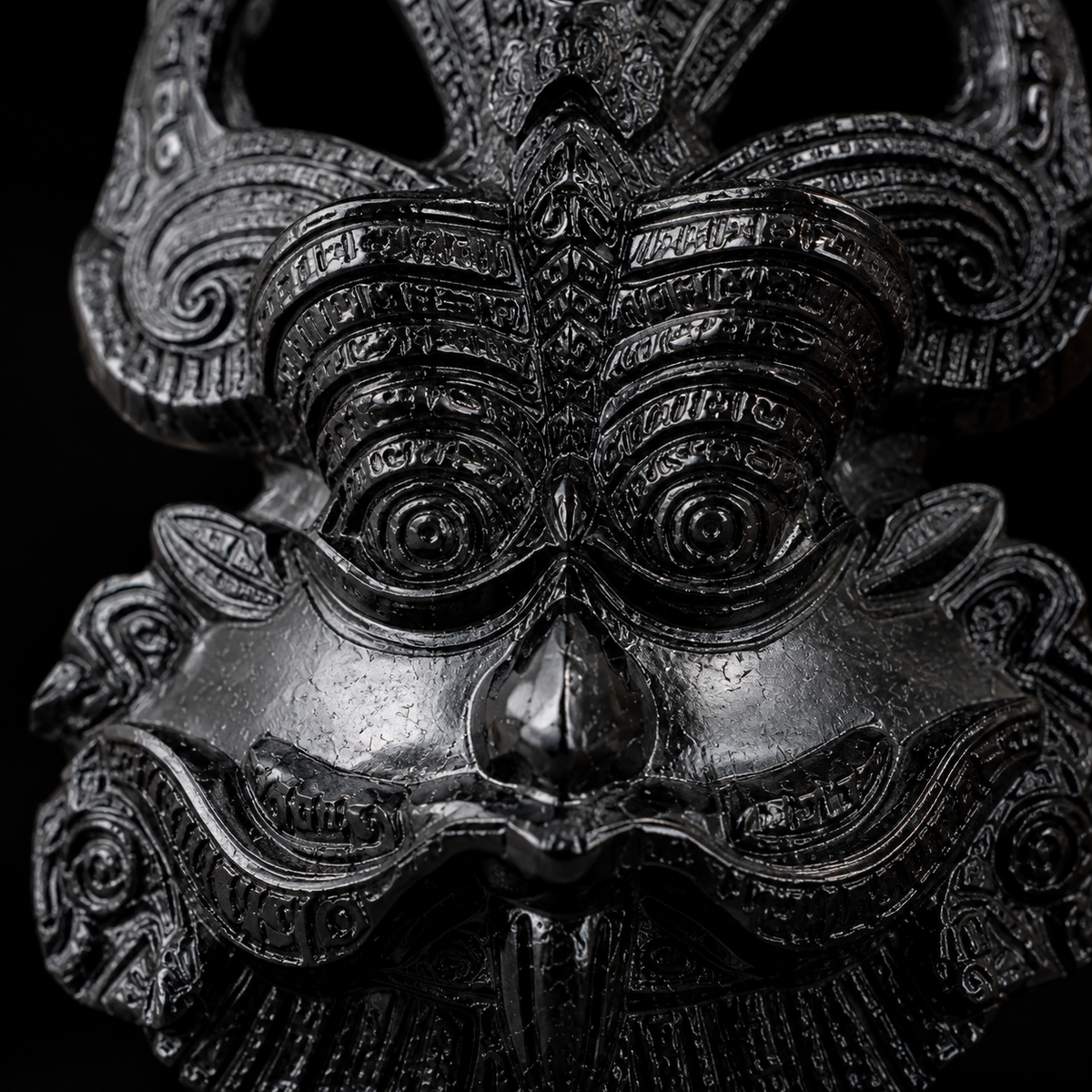 Black Tourmaline 3-Mukhi Inspired Decorative Idol – Good Habiitss
