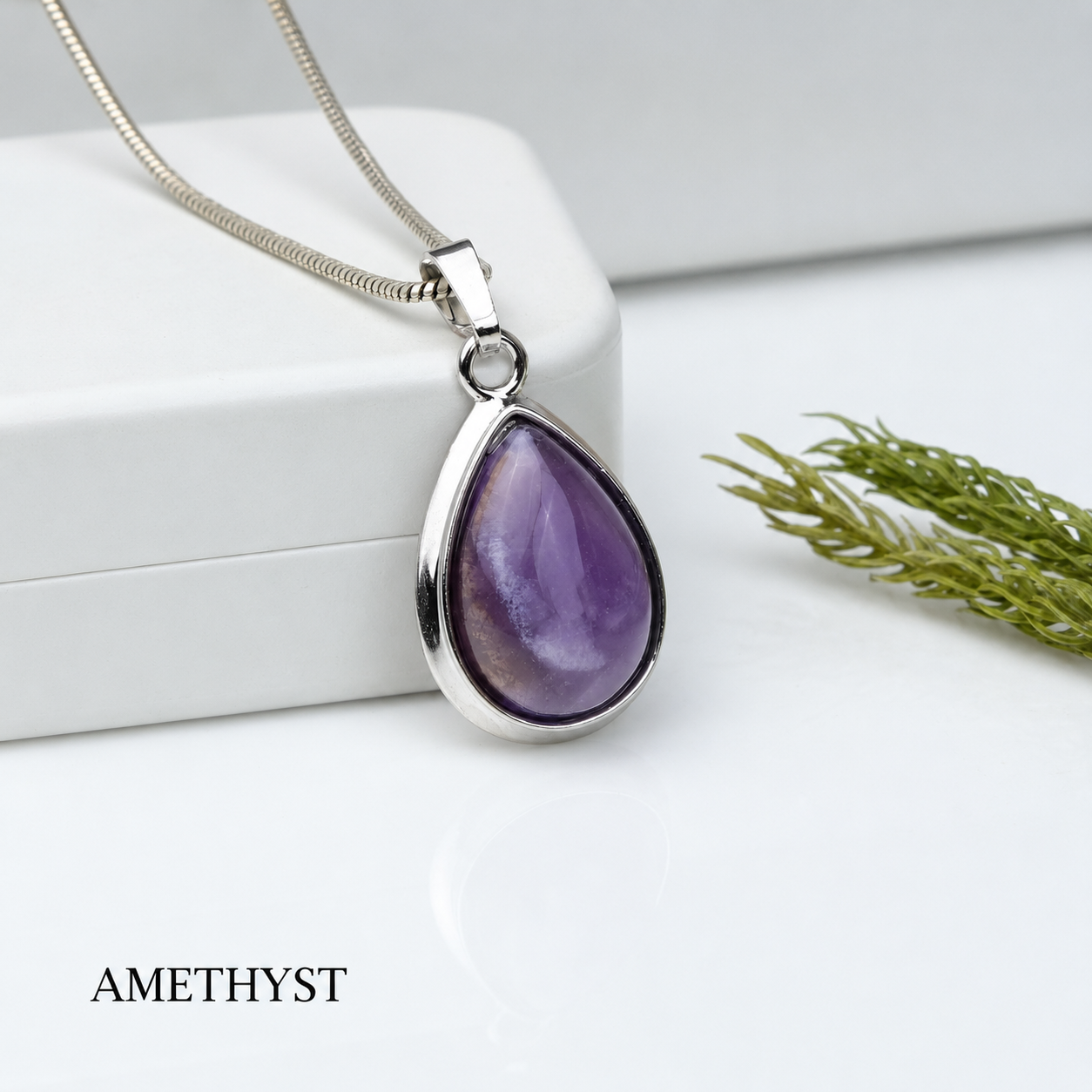 Amethyst Teardrop Pendant