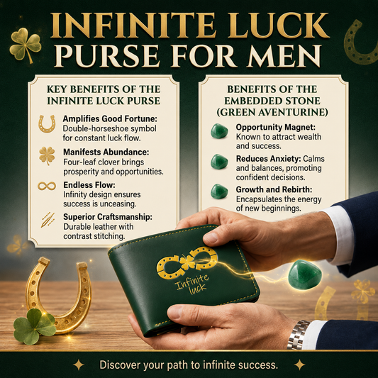 Infinite Luck Purse for Men — Carry Wealth. Attract Success. Never Stop Winning.