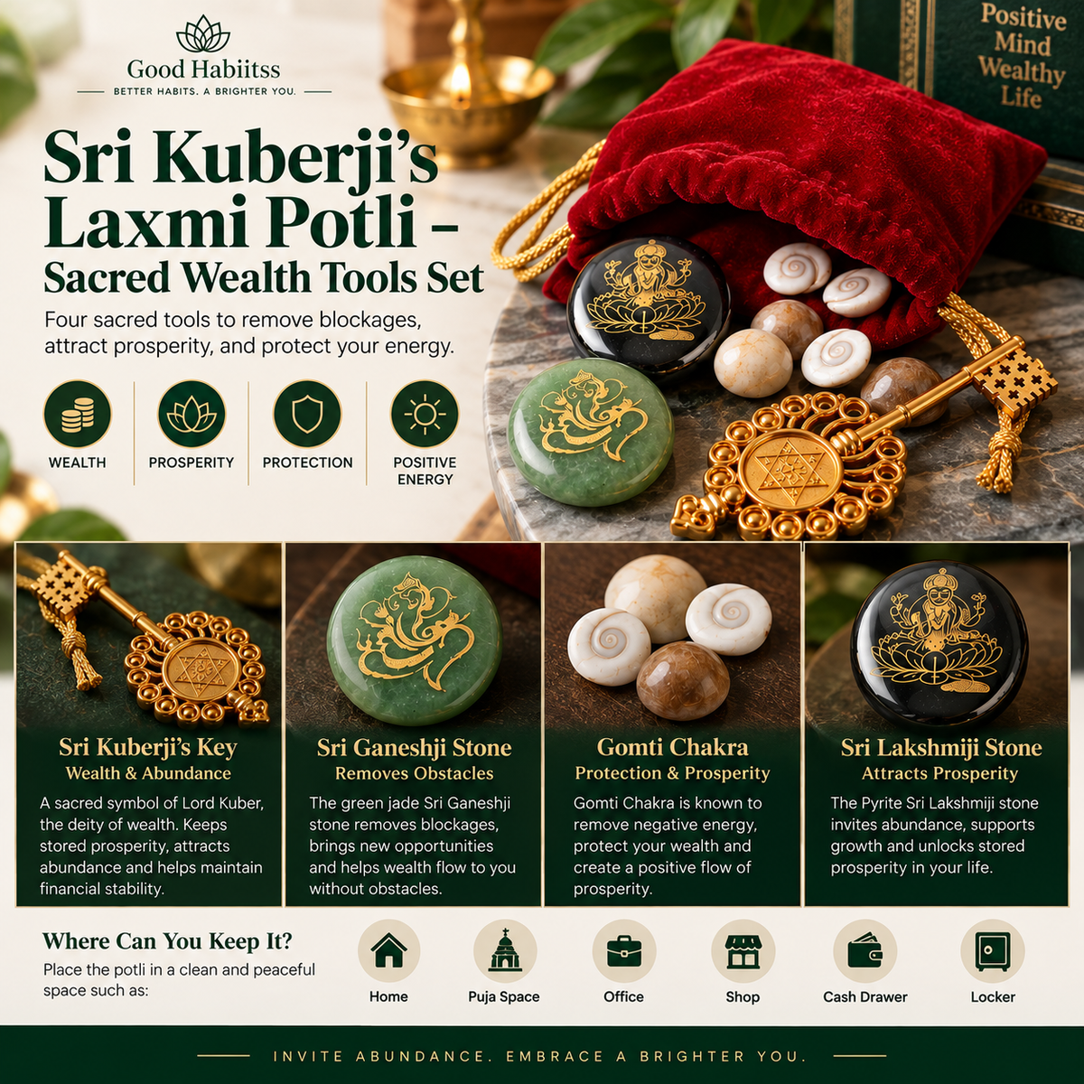 Sri Kuber Wealth & Abundance Symbolic Gift Kit – Good Habiitss