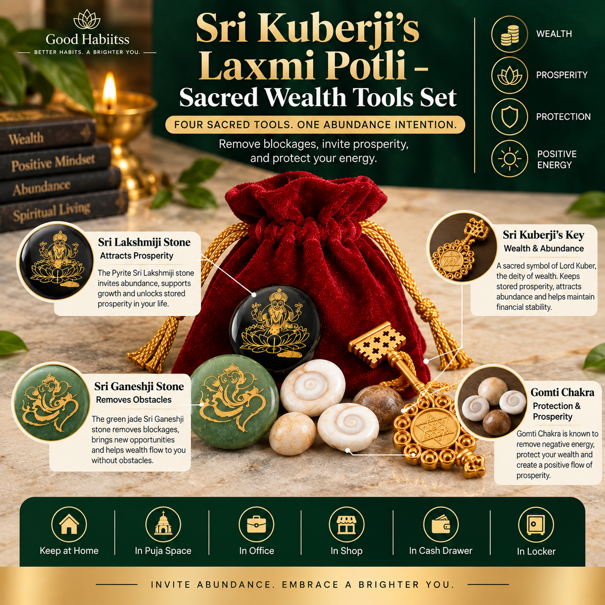 Sri Kuber Wealth & Abundance Symbolic Gift Kit – Good Habiitss