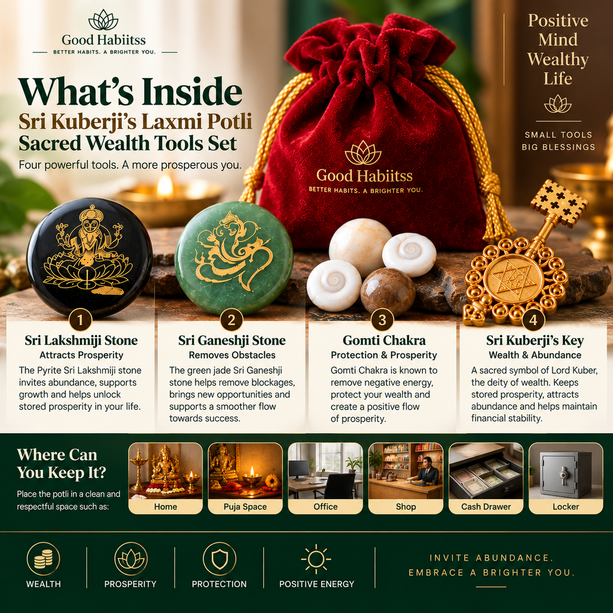 Sri Kuber Wealth & Abundance Symbolic Gift Kit – Good Habiitss