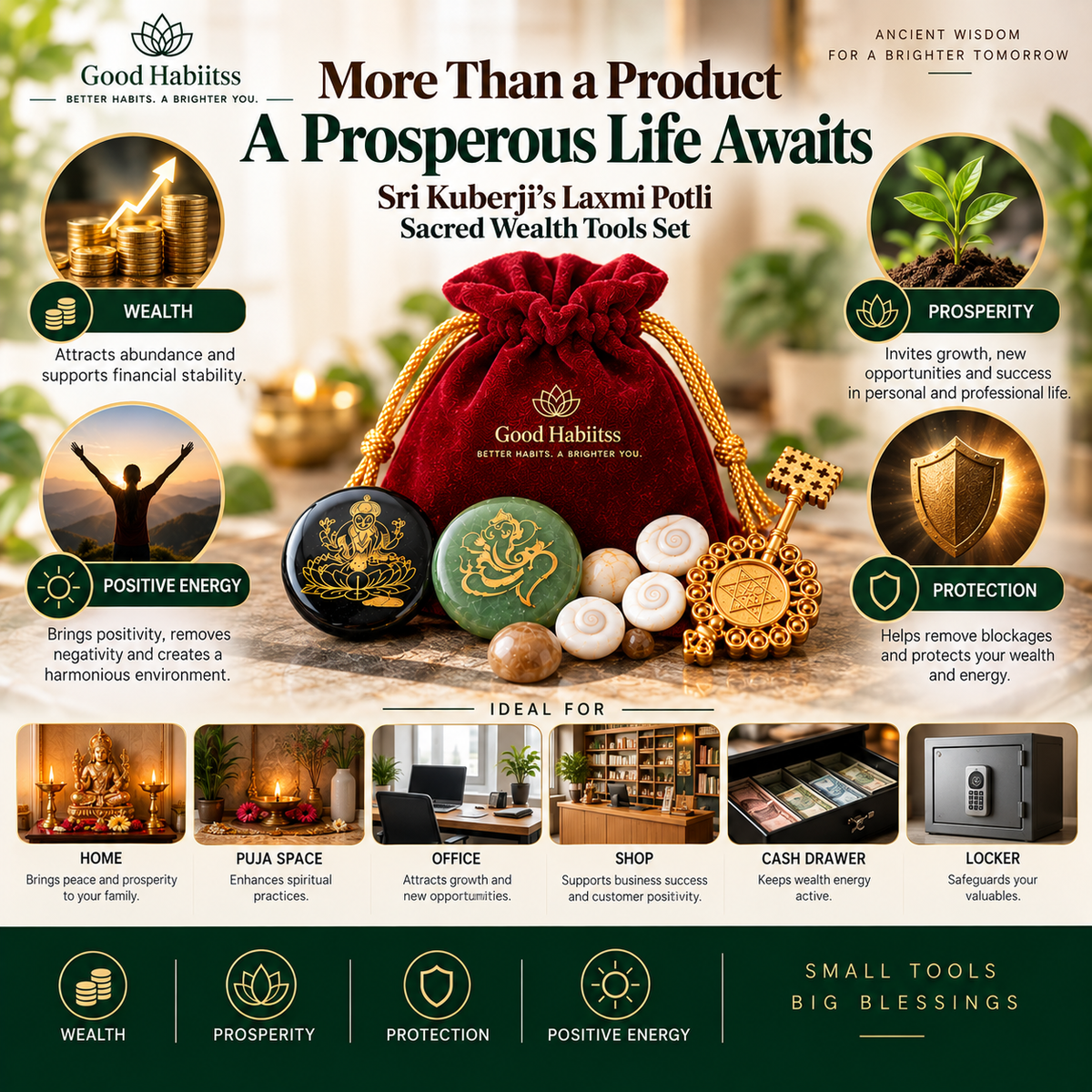 Sri Kuber Wealth & Abundance Symbolic Gift Kit – Good Habiitss