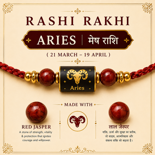 Aries Zodiac Rakhi | Red Jasper