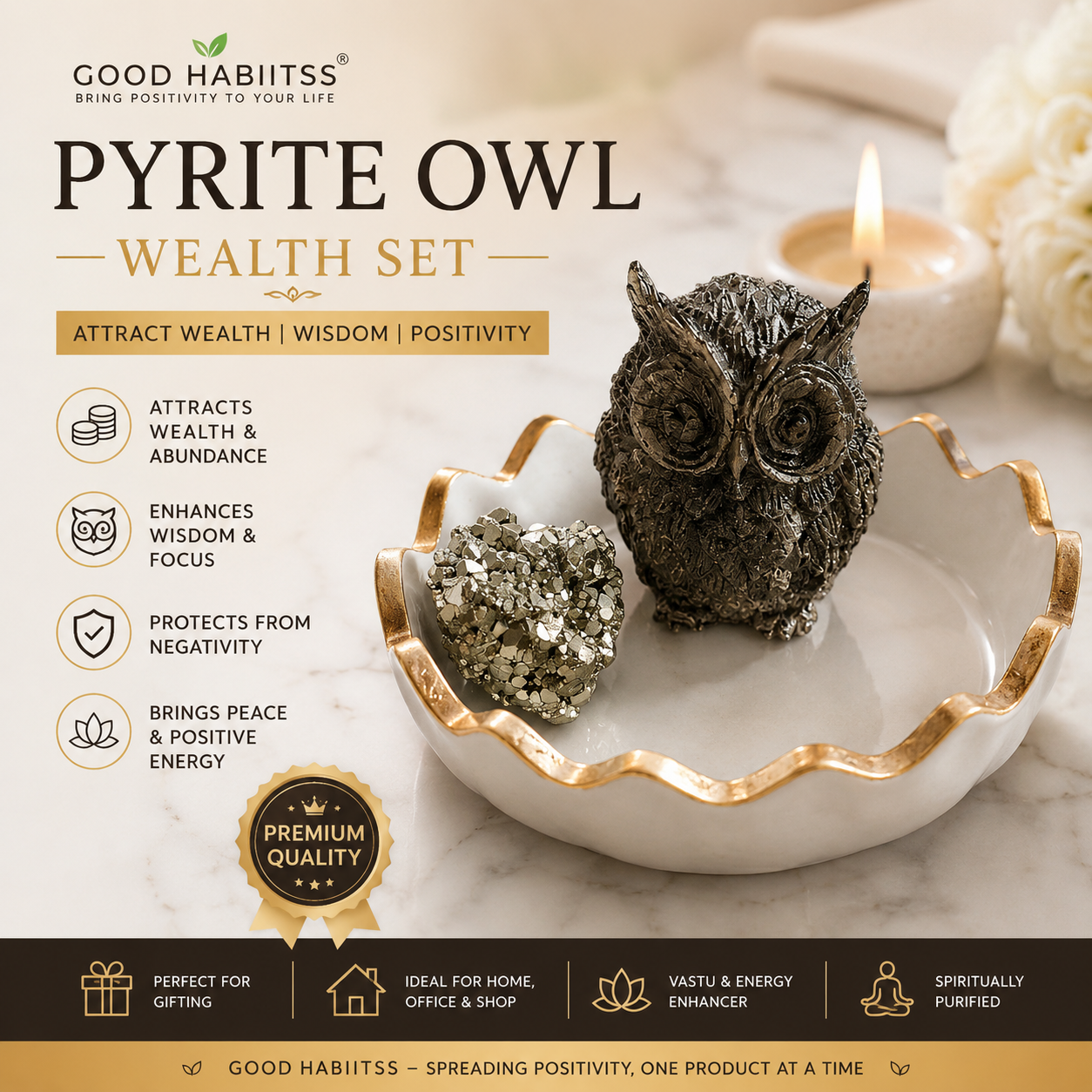 Pyrite Owl Wealth Set