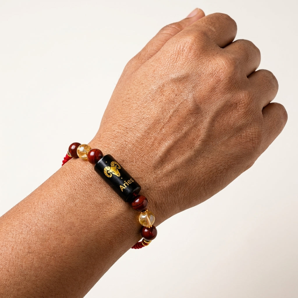 Aries Zodiac Rakhi | Red Jasper