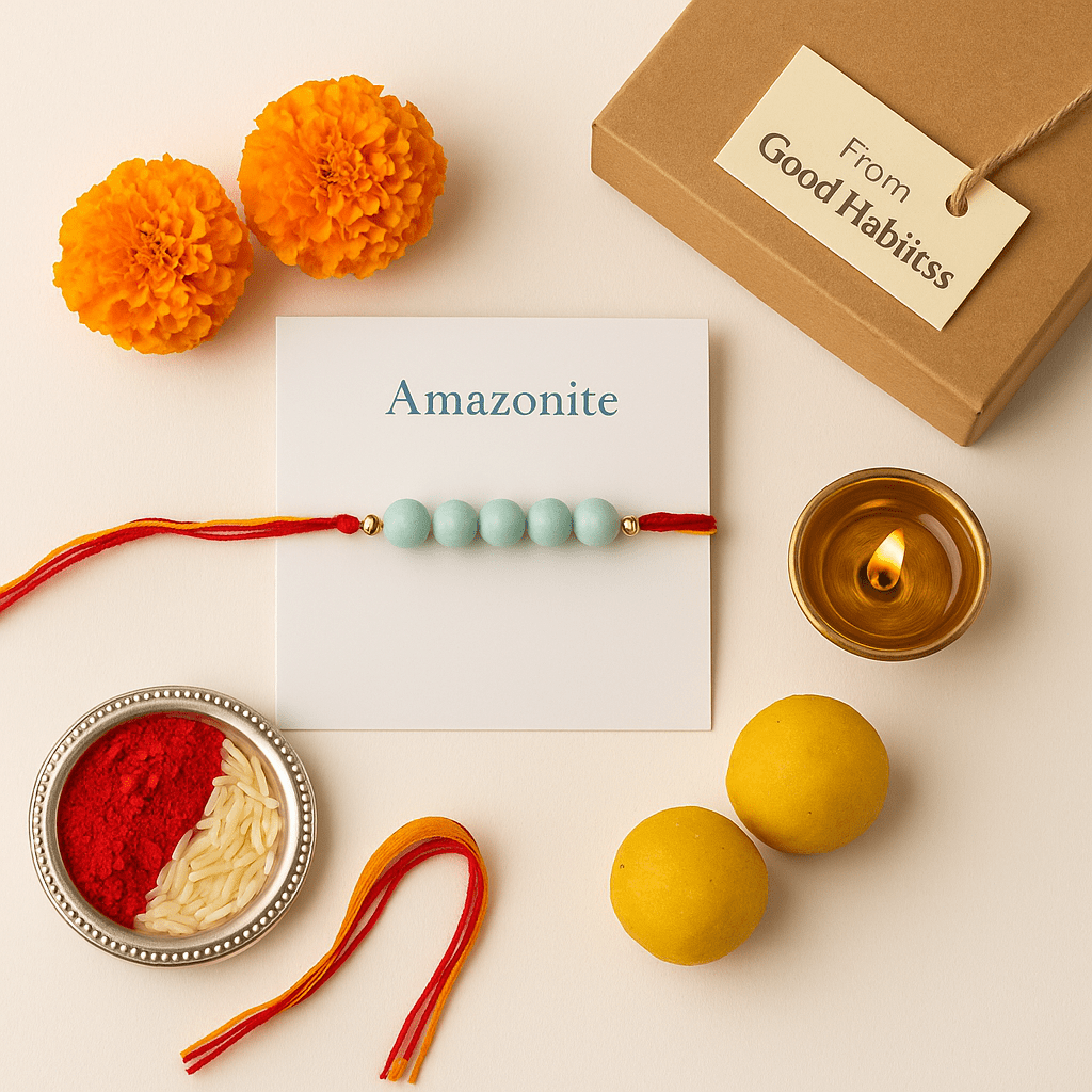 Amazonite Healing Rakhi - GOOD HABITSS