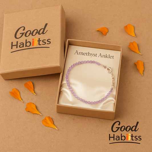 Amethyst Anklet - GOOD HABITSS