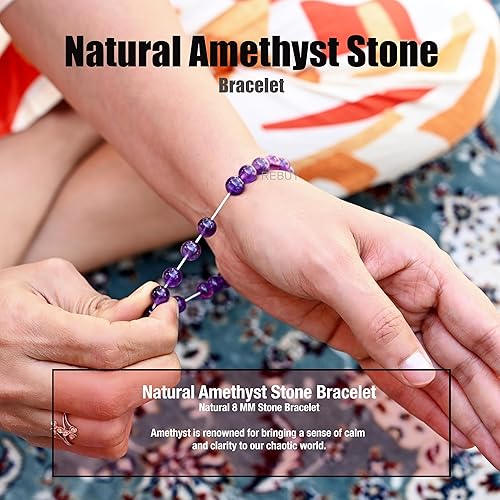 Amethyst Bracelet (8MM) - GOOD HABITSS