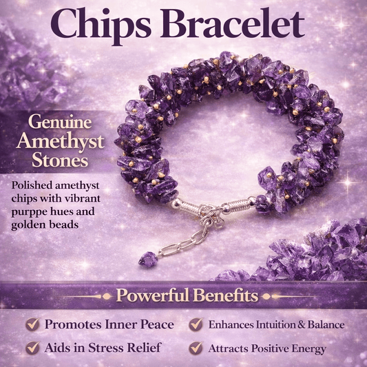 Amethyst Chips Bracelet - GOOD HABITSS
