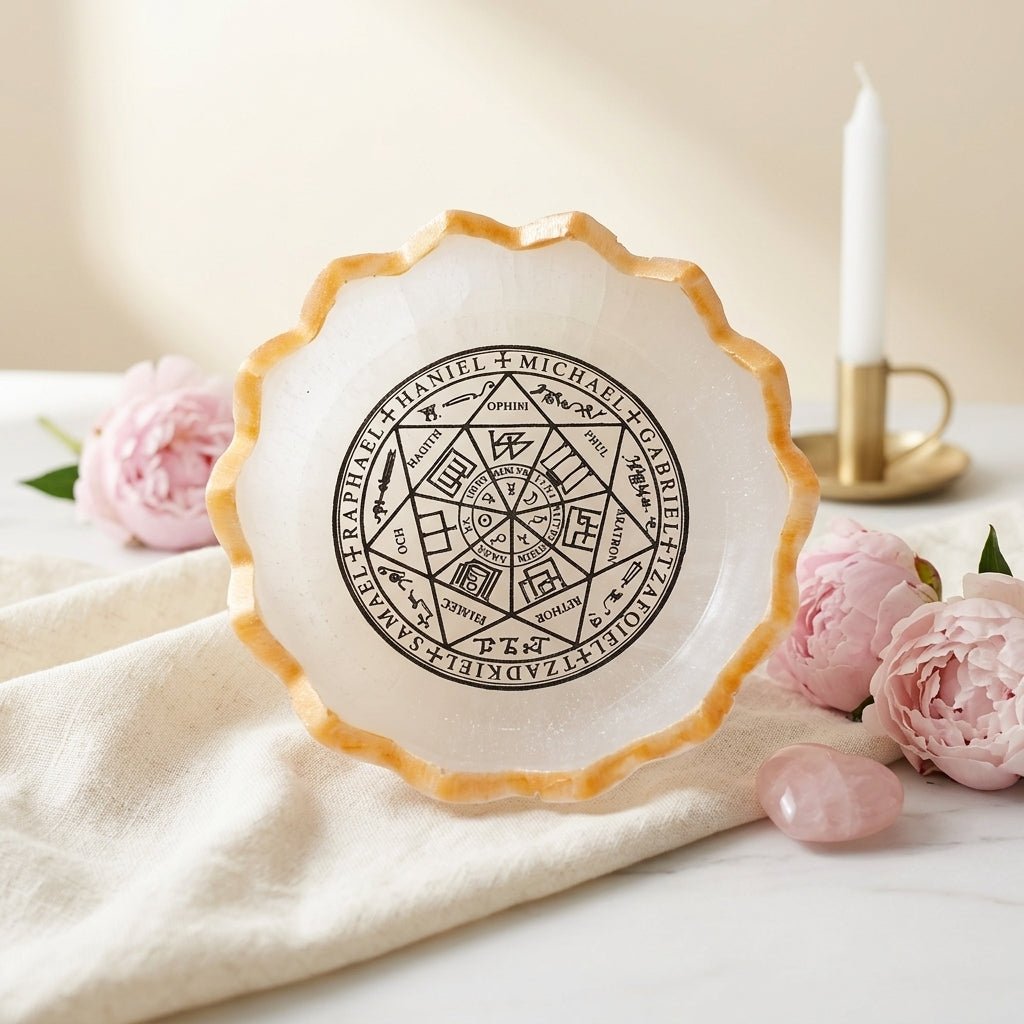 Archangel Protection Energy Selenite Bowl - GOOD HABITSS