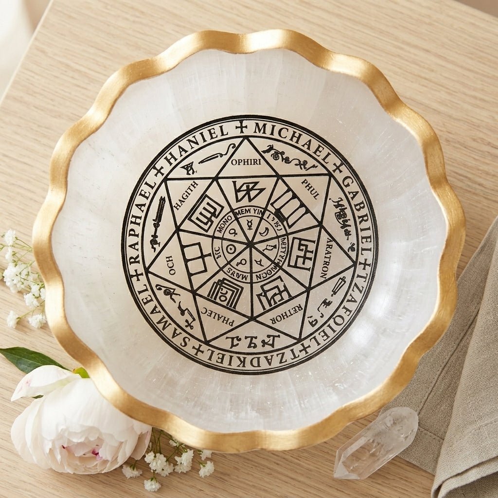 Archangel Protection Energy Selenite Bowl - GOOD HABITSS