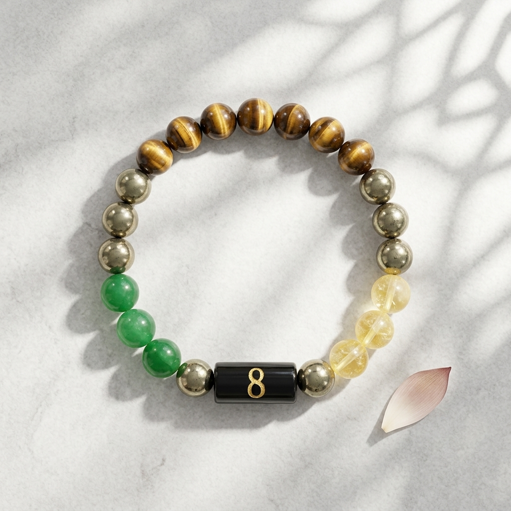 Mulank 8 Bracelet – Natural Crystal Numerology Jewellery – Good Habiitss