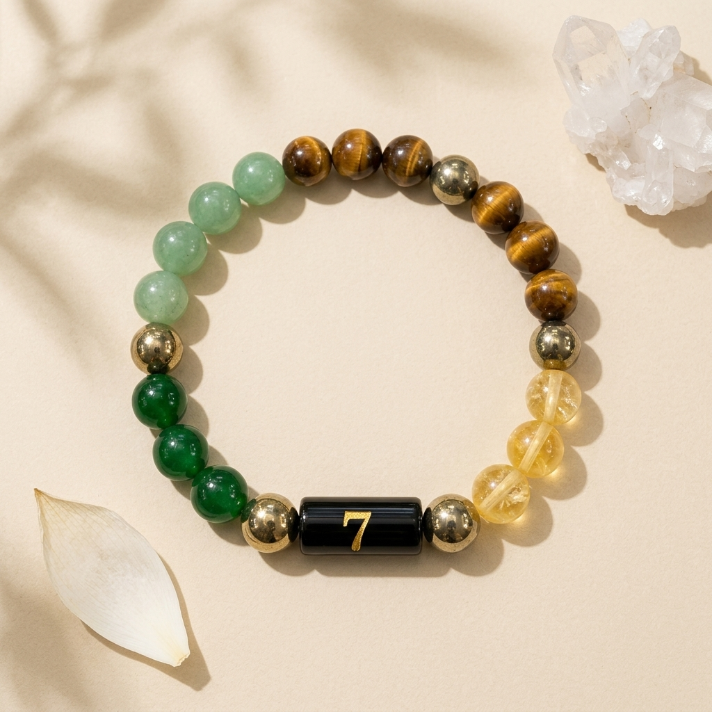 Mulank 7 Bracelet – Natural Crystal Numerology Jewellery – Good Habiitss