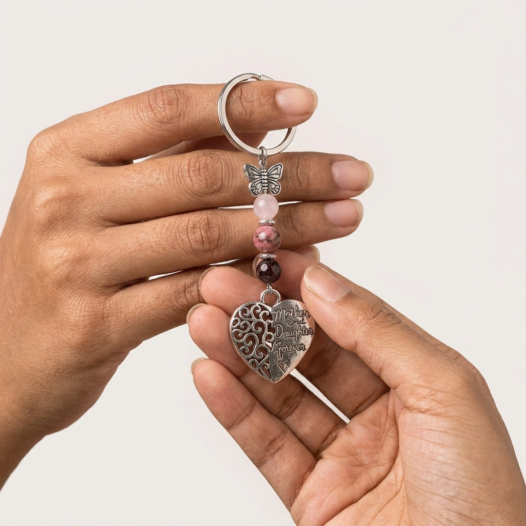 Love Magnet Keychain – Heart-Themed Crystal-Inspired Accessory – Good Habiitss
