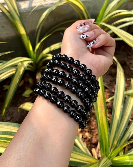 Black Tourmaline Bracelet (8 MM) - GOOD HABITSS