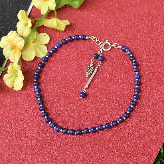Blue Lapis Lazuli Anklet - GOOD HABITSS